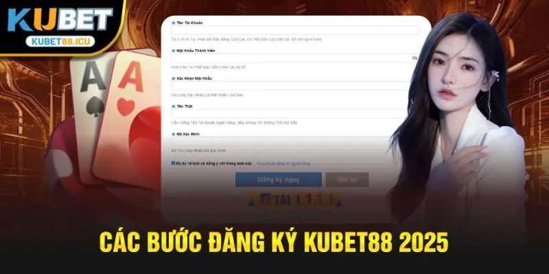Các bước đăng ký kubet88 2025
